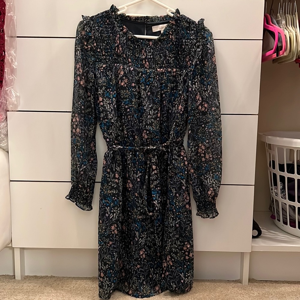 Long sleeve floral dress